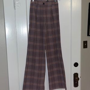 NWT Plaid Wide Leg Trousers